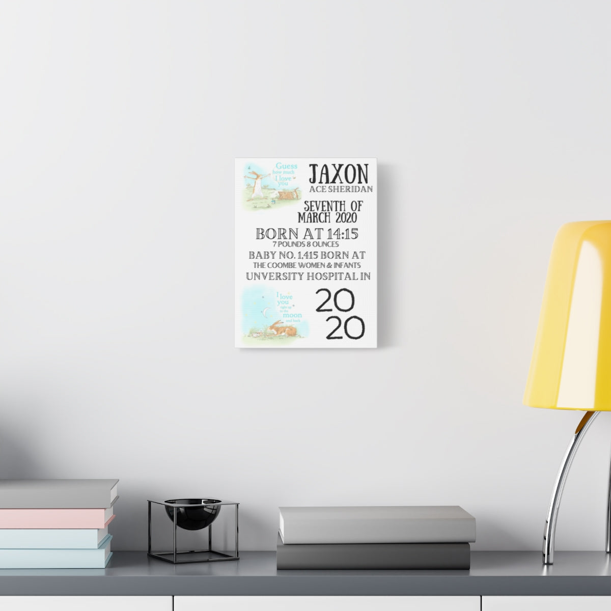 Personalized NewBorn Canvas Art (Multiple Designs Available)