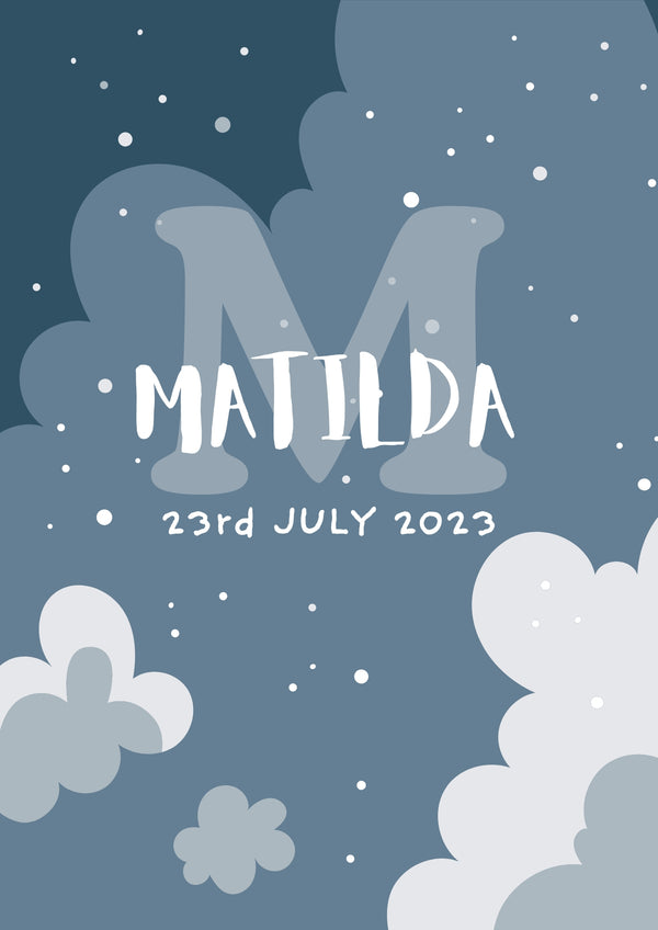 Personalized Nightsky Baby Print
