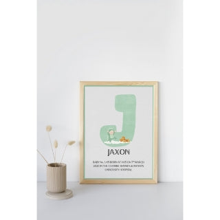 Personalized Baby Name Board Print (Colour Variants Available)